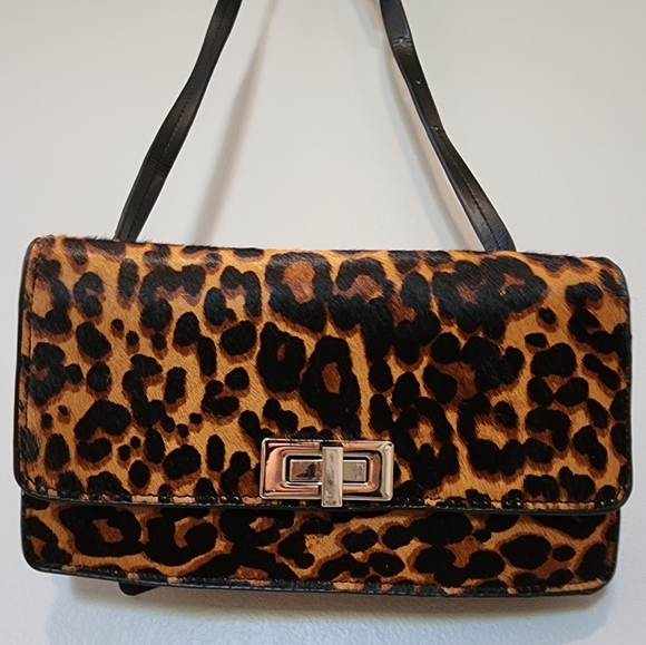 NWT ZARA Leather Leopard Multiway Crossbody Bag - Picture 3 of 7